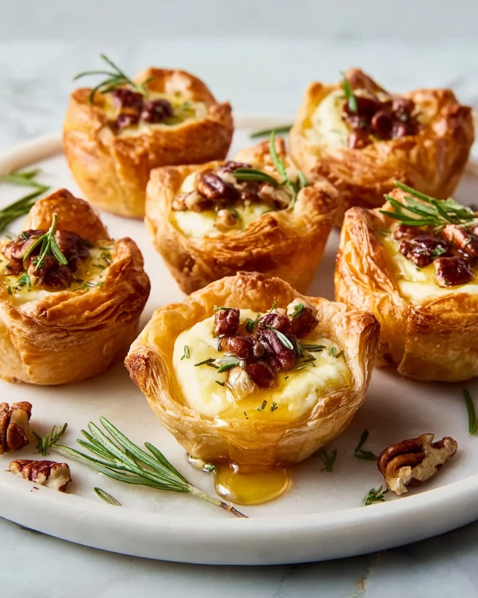 Puff Pastry Brie Bites with Fig Spread and Pecans Recipe