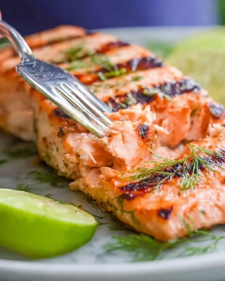Grilled Salmon with Garlic Lime Butter Recipe