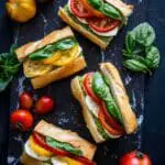 Caprese Sandwich with Basil Pesto and Balsamic Drizzle Recipe