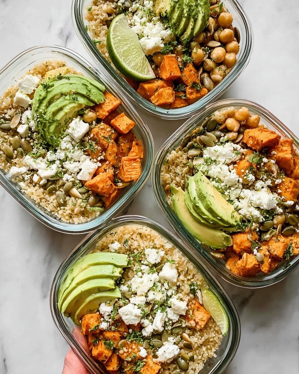 Cauliflower Rice Lunch Bowl with Sweet Potatoes and Chickpeas Recipe