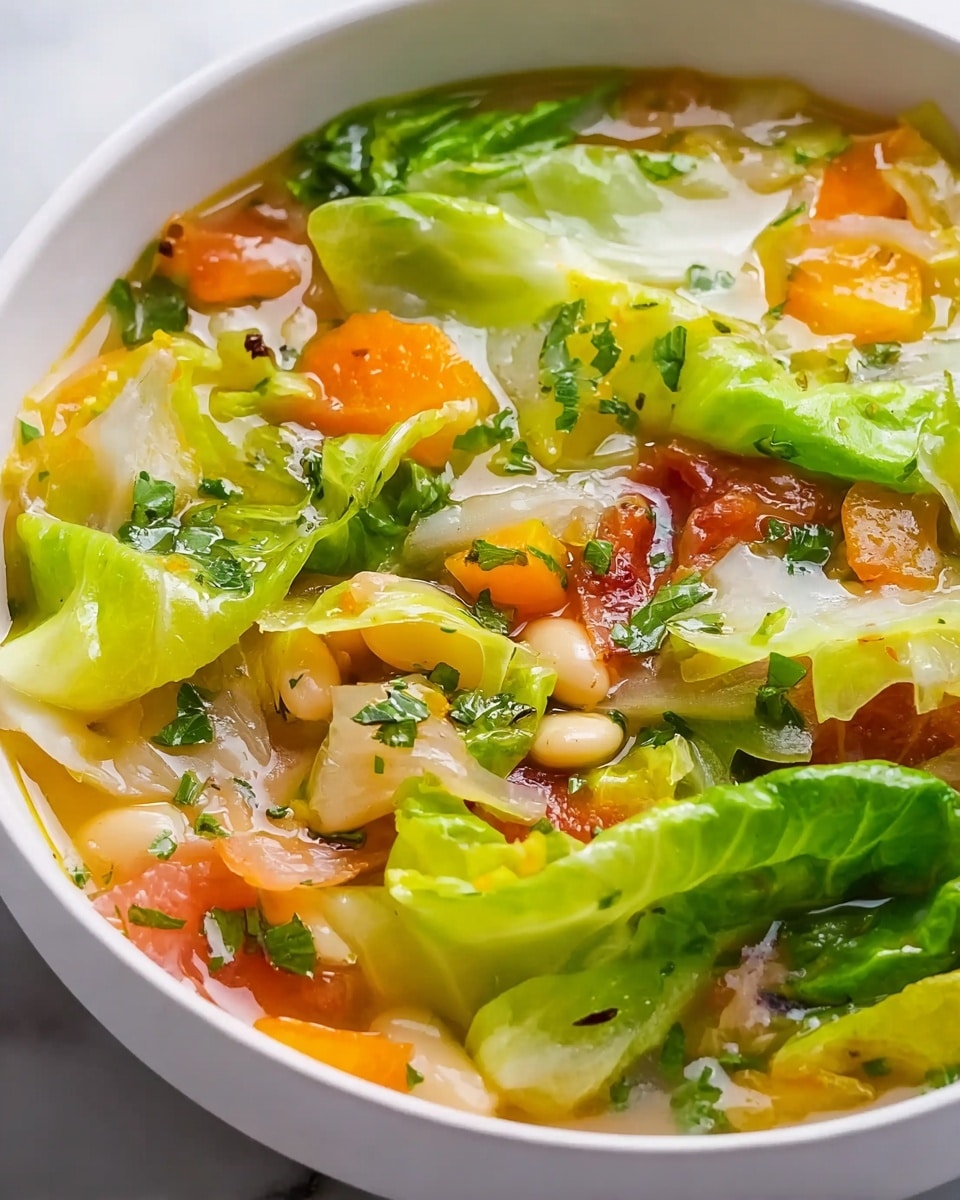 Hearty Cabbage Soup with White Beans and Fire-Roasted Tomatoes Recipe