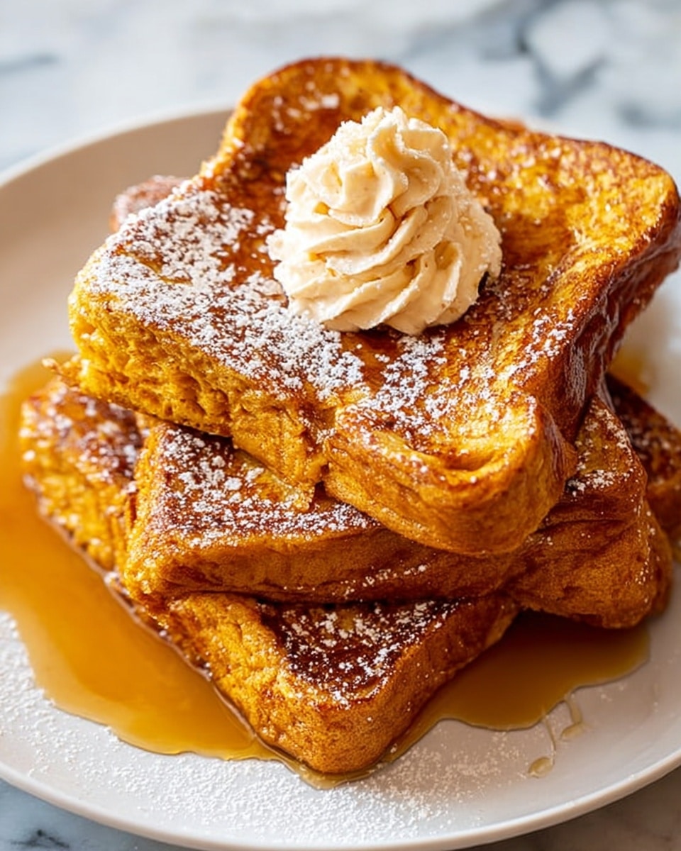 Pumpkin French Toast with Pumpkin Butter and Maple Syrup Recipe