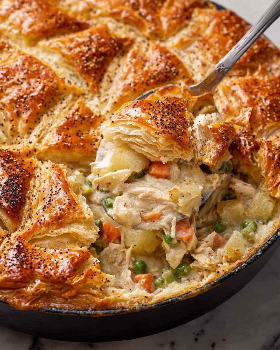 Cozy Chicken Pot Pie with Flaky Puff Pastry Recipe