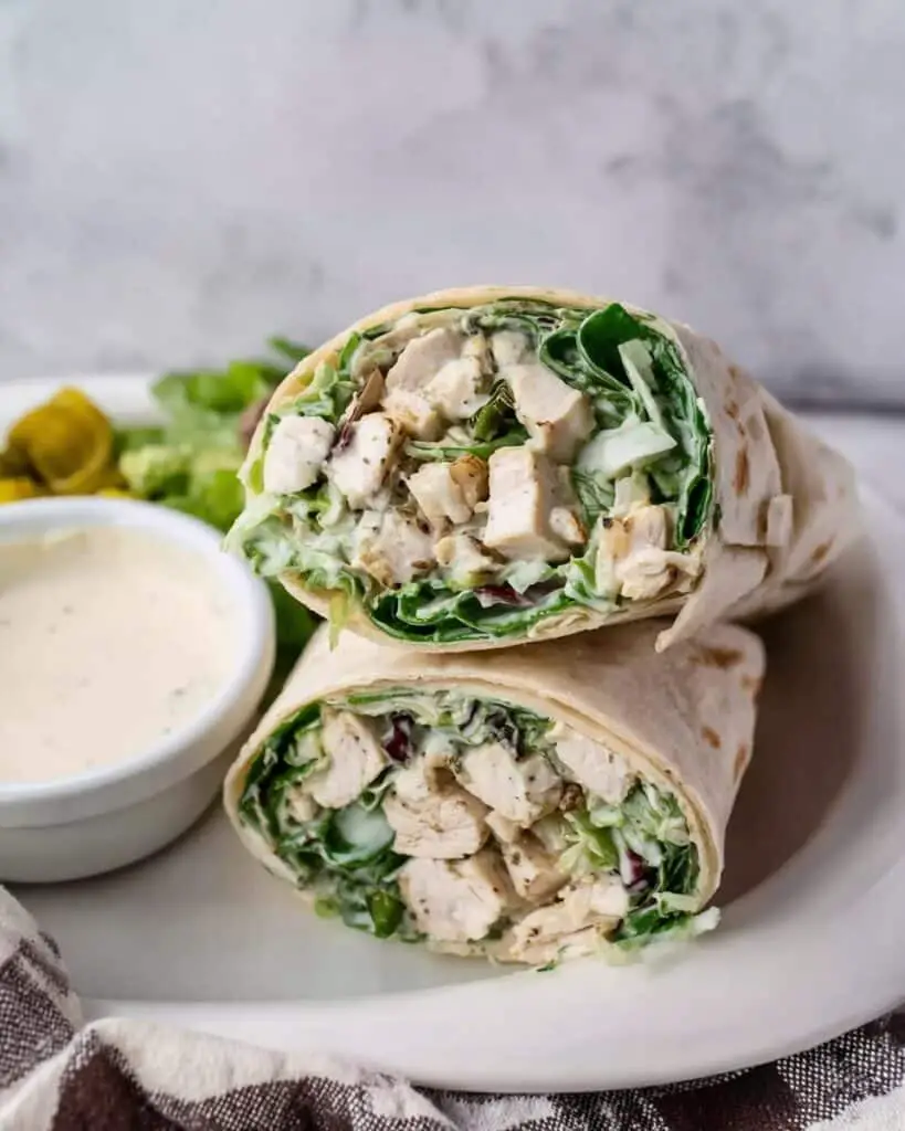 Healthy Chicken Caesar Wraps Recipe