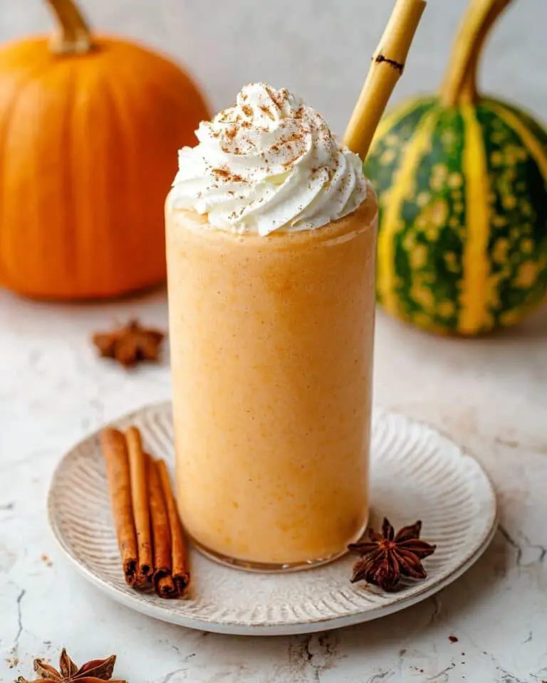 Creamy Pumpkin Smoothie with Banana and Warm Spices Recipe