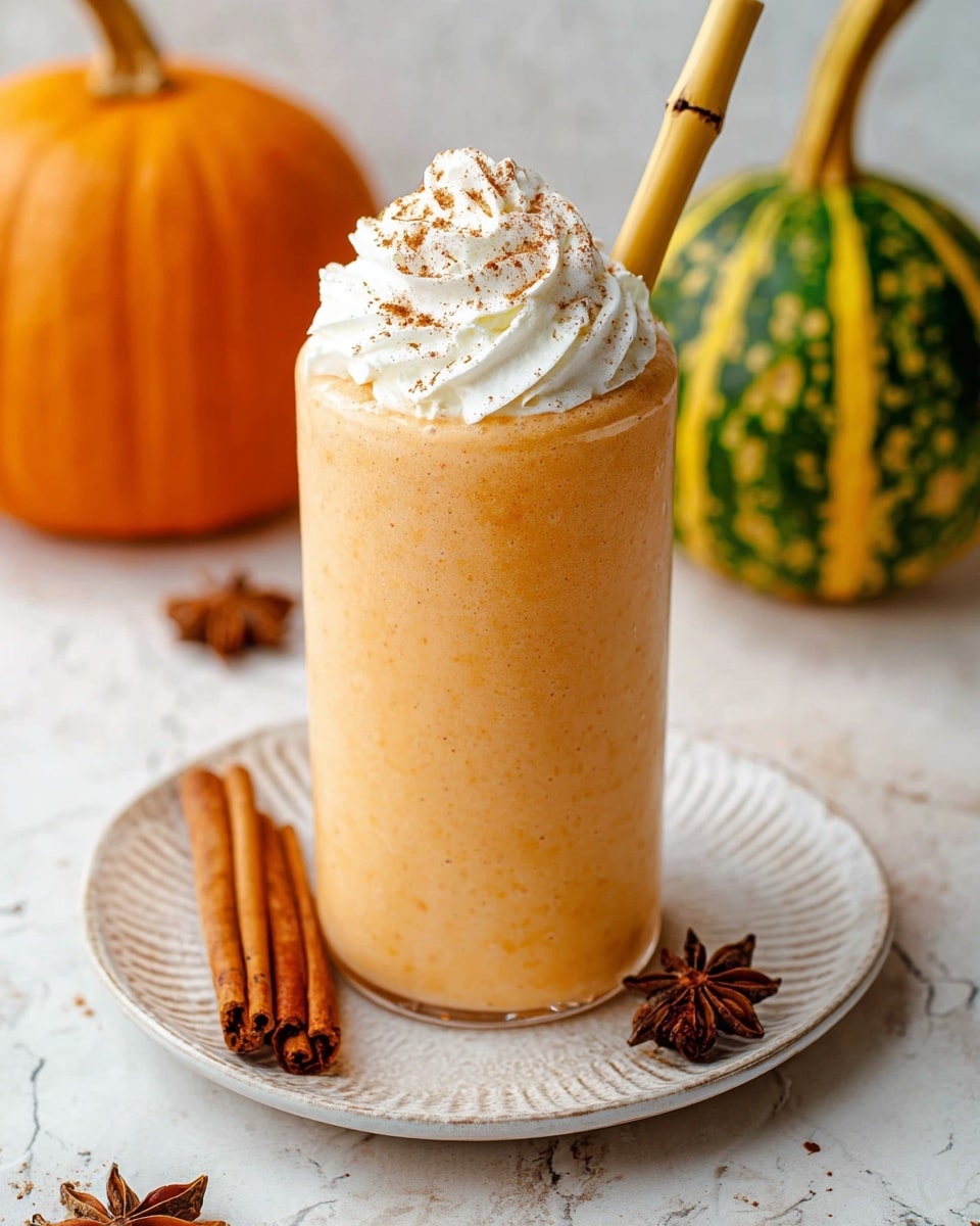 Creamy Pumpkin Smoothie with Banana and Warm Spices Recipe