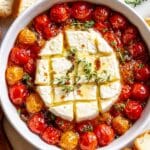 Garlic Baked Brie with Roasted Tomato and Thyme Recipe