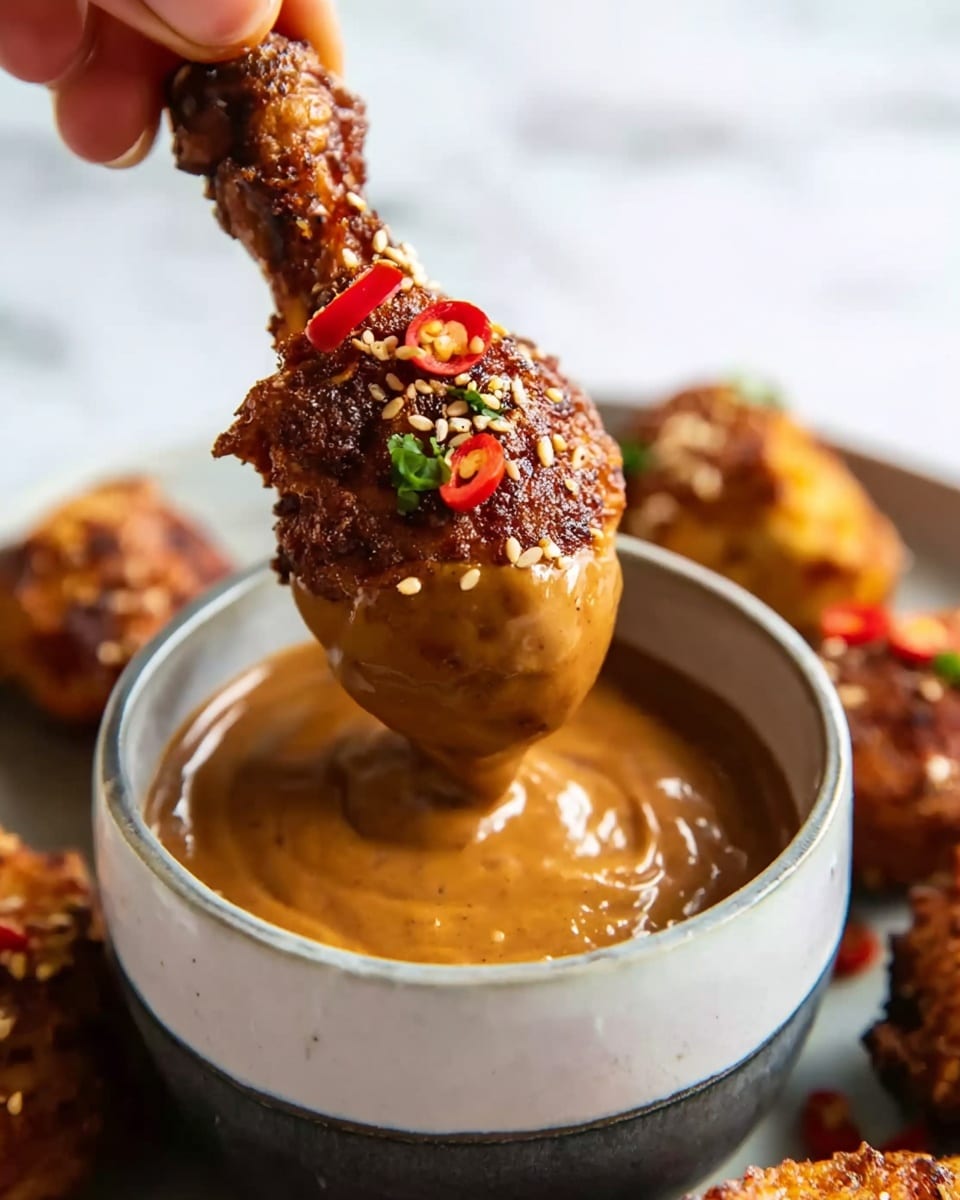 Satay Chicken Legs with Peanut Sauce Recipe