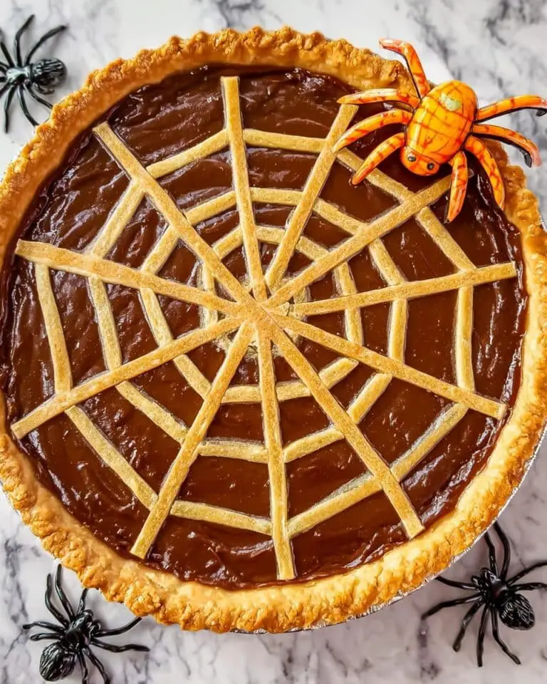 Spiderweb Chocolate Pumpkin Pie Recipe
