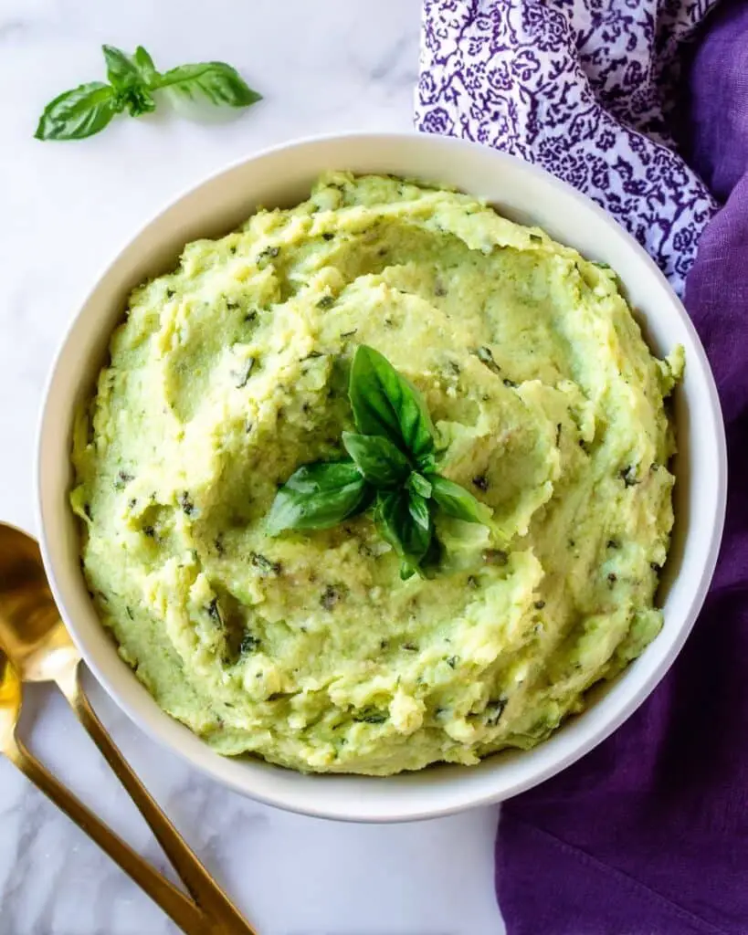 Vegan Pesto Mashed Potatoes Recipe