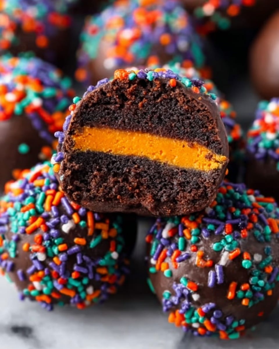 Chocolate Sprinkle Cookies with Oreo Centers Recipe