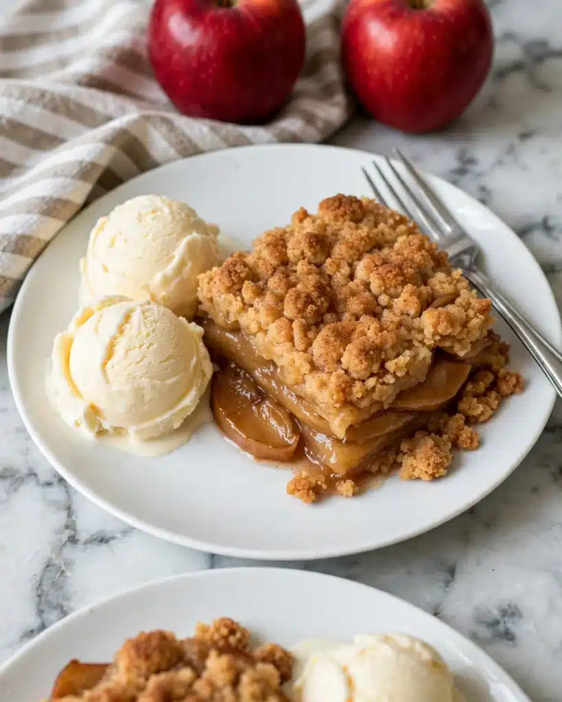 Warm Apple Cobbler with Spiced Topping Recipe