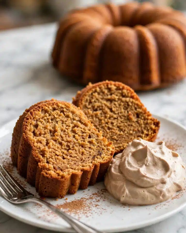 Pumpkin Spice Bundt Cake with Espresso Whipped Cream Recipe