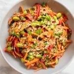 Spicy Peanut Edamame Noodles Recipe