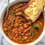 Hearty Lentil Soup with Tomato and Lemons Recipe