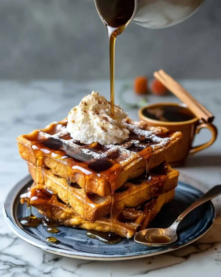 Cider Pumpkin Waffles with Salted Maple Butter Recipe
