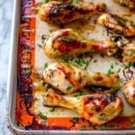 Baked Chicken Legs with Garlic, Lemon, and Dijon Marinade Recipe