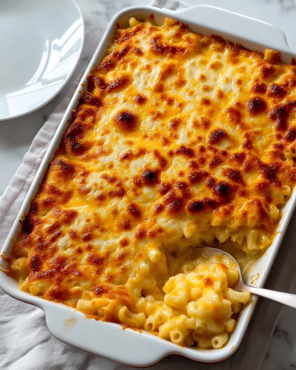 Creamy Baked Mac & Cheese with Cheddar, Colby Jack, Gouda, and Mozzarella Recipe