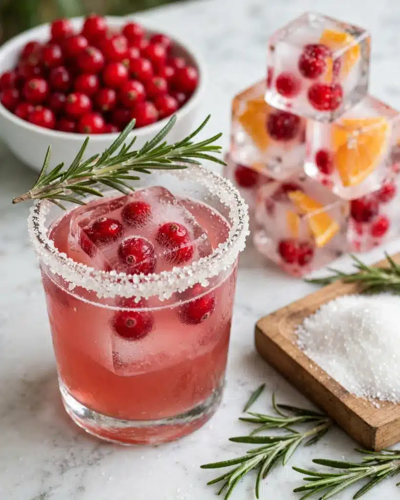 Holiday Sparkling Cranberry Mocktail Recipe