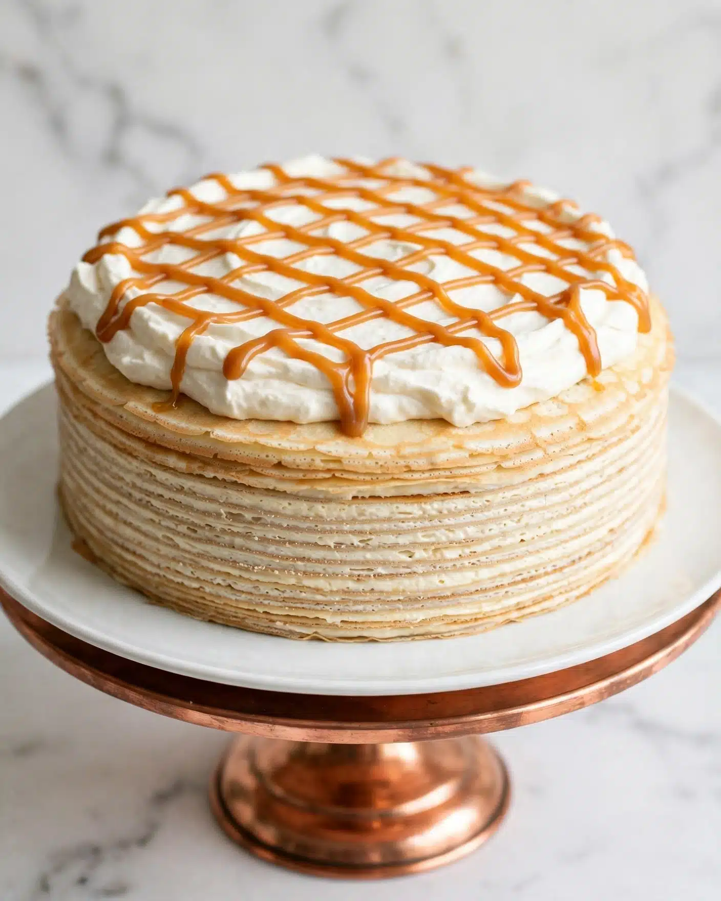 Salted Caramel Crepe Cake Recipe