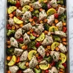 Sheet Pan Chicken and Rainbow Vegetables Recipe