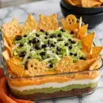 Spooky Graveyard 7 Layer Bean Dip Recipe