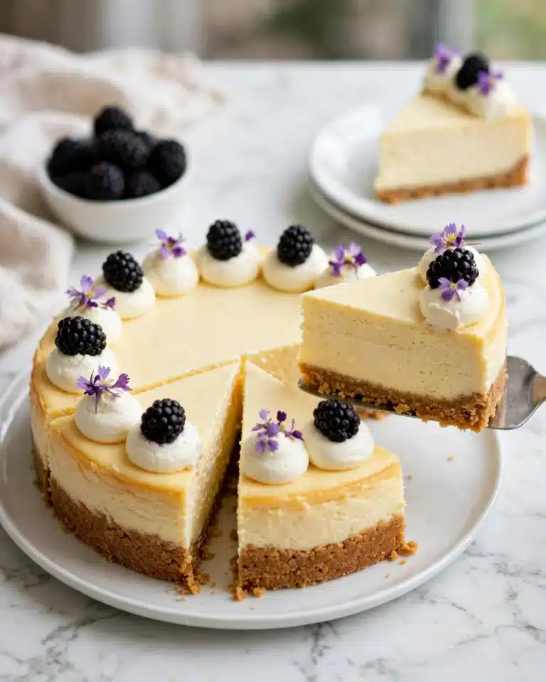 Almond Cheesecake with Almond Whipped Cream Recipe