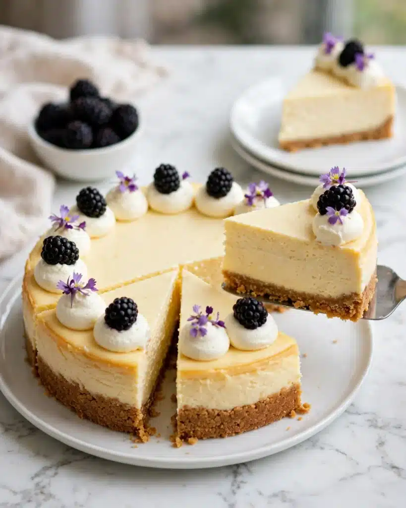 Almond Cheesecake with Almond Whipped Cream Recipe