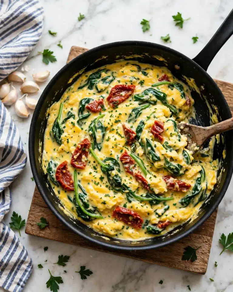Tuscan Spaghetti Squash in Creamy Sun-Dried Tomato and Spinach Sauce Recipe