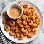 Air Fryer Popcorn Shrimp with Crispy Panko Coating and Sweet Chili Dipping Sauce Recipe
