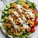 Viral Crispy Pasta Salad with Fresh Veggies and Creamy Dressing Recipe