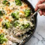 30 Minute One Pot Cheesy Chicken Broccoli Rice Casserole Recipe
