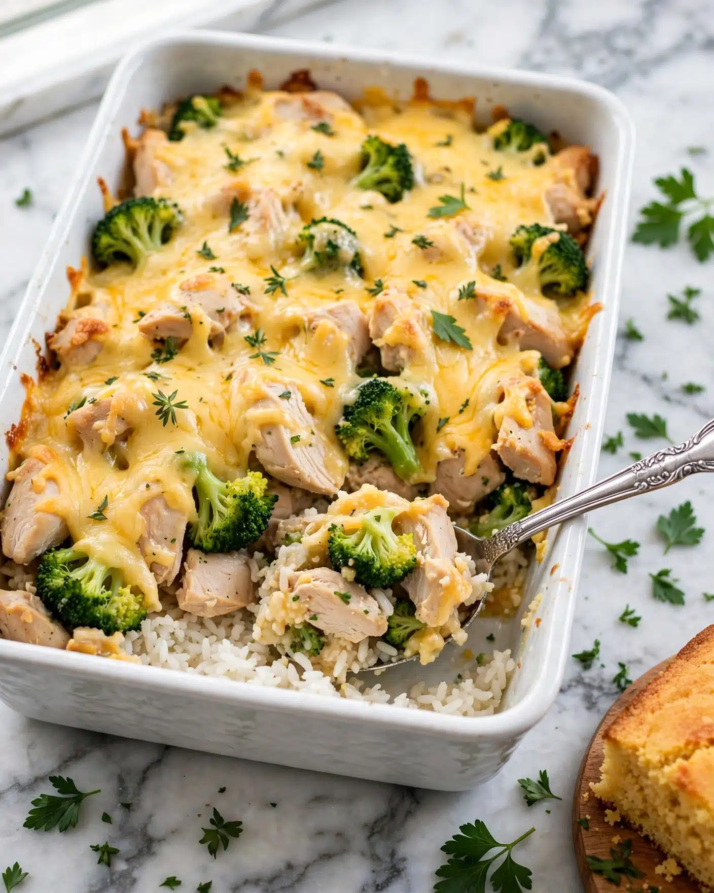 Dump-and-Bake Chicken Broccoli Rice Casserole Recipe