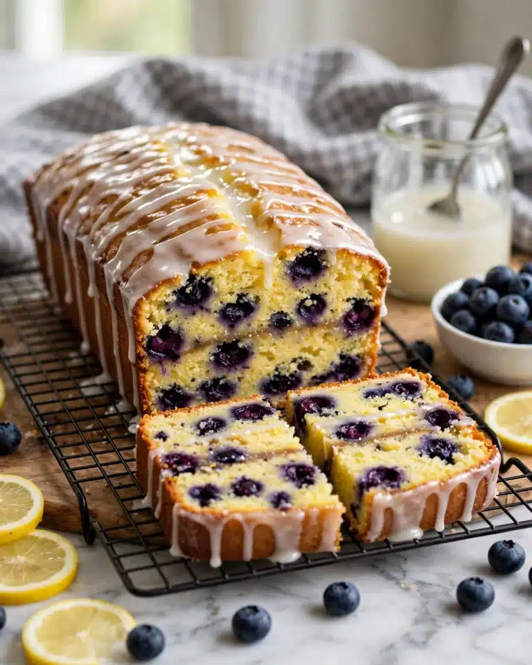 Lemon Blueberry Greek Yogurt Loaf Cake Recipe